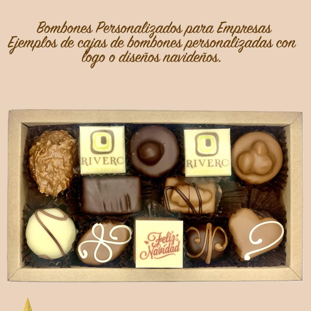 caja 12 bombones navidad logos