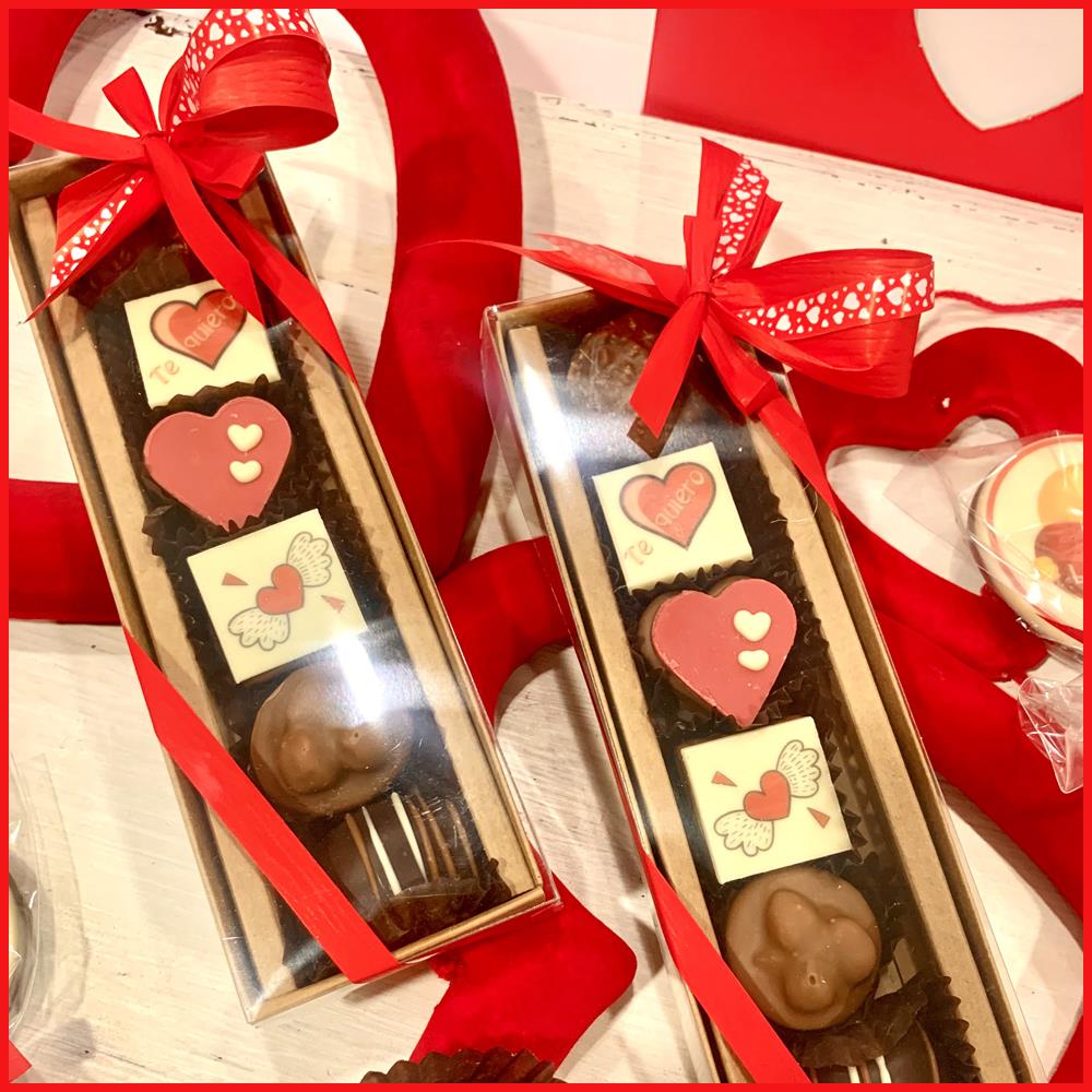 CAJA CON SEIS BOMBONES DE SAN VALENTIN 