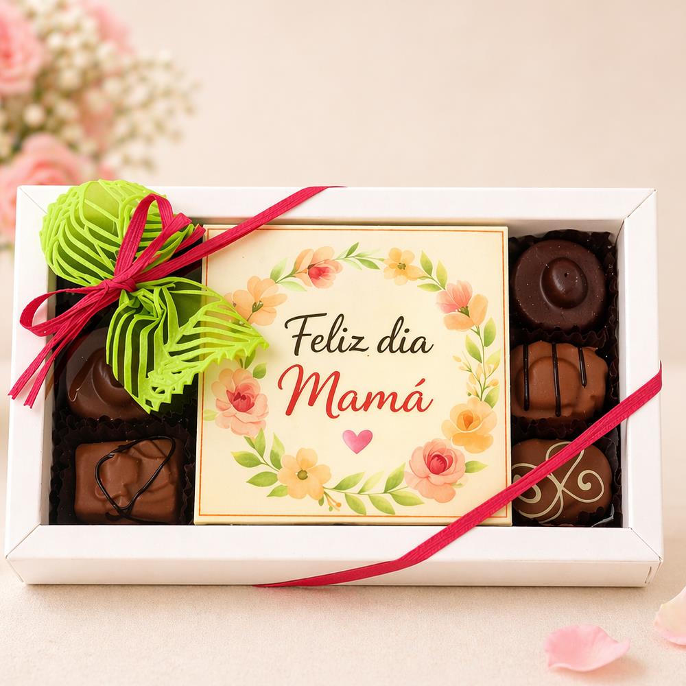 Caja 12 Bombones con chocolatina mensaje 